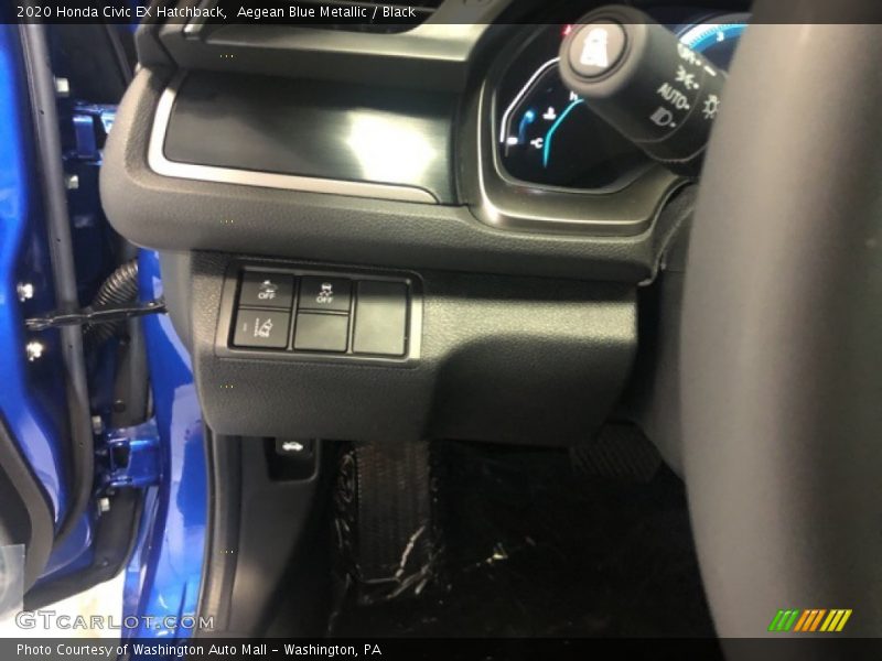 Aegean Blue Metallic / Black 2020 Honda Civic EX Hatchback