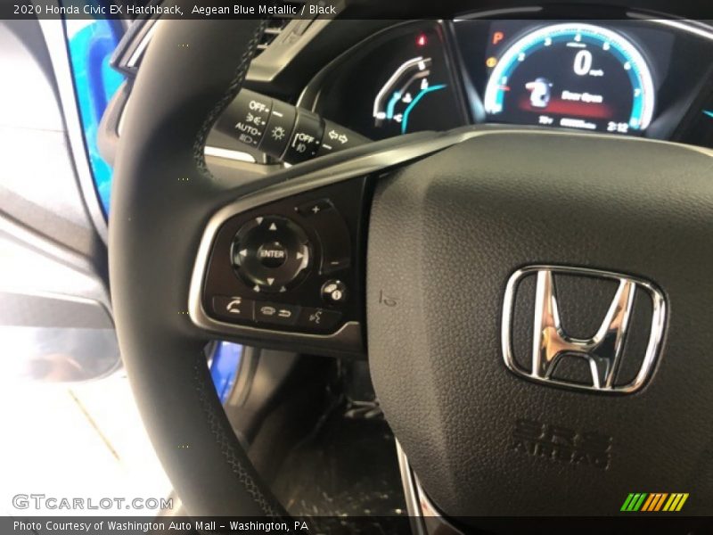 Aegean Blue Metallic / Black 2020 Honda Civic EX Hatchback