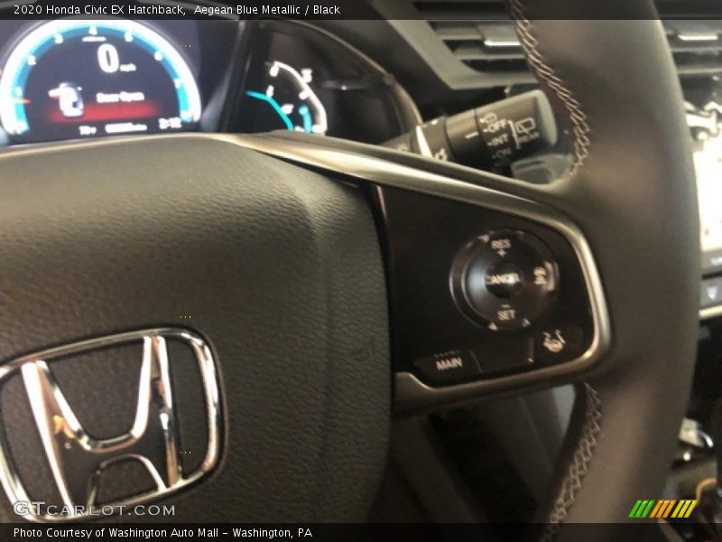 Aegean Blue Metallic / Black 2020 Honda Civic EX Hatchback