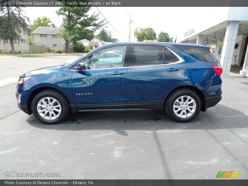 Pacific Blue Metallic / Jet Black 2020 Chevrolet Equinox LT AWD