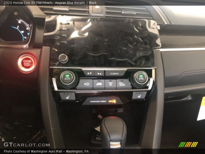 Aegean Blue Metallic / Black 2020 Honda Civic EX Hatchback