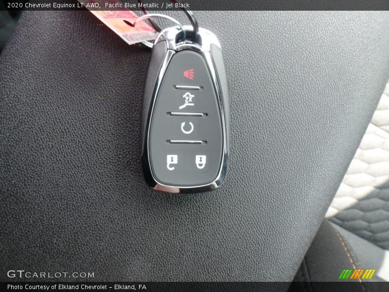 Pacific Blue Metallic / Jet Black 2020 Chevrolet Equinox LT AWD