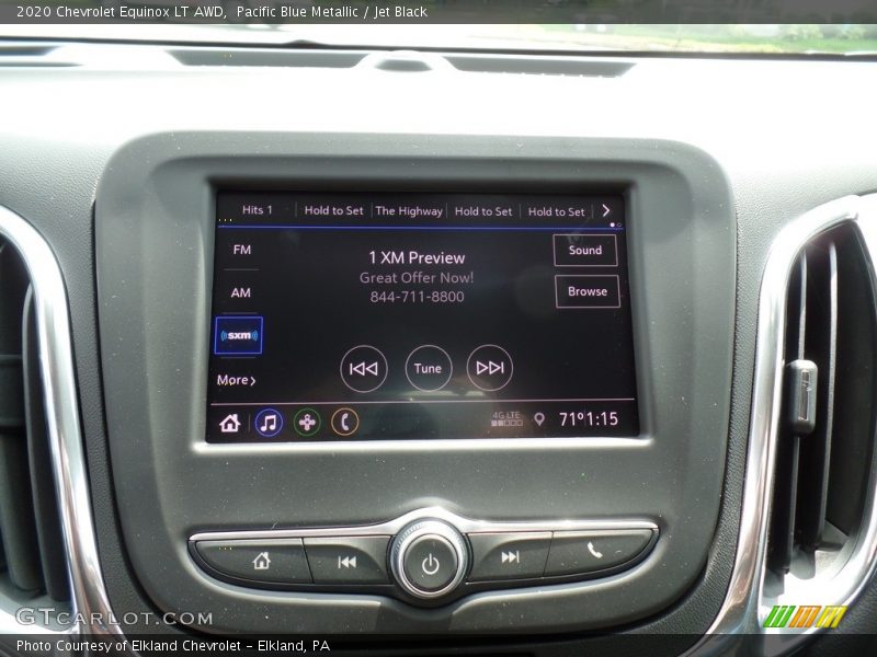 Pacific Blue Metallic / Jet Black 2020 Chevrolet Equinox LT AWD