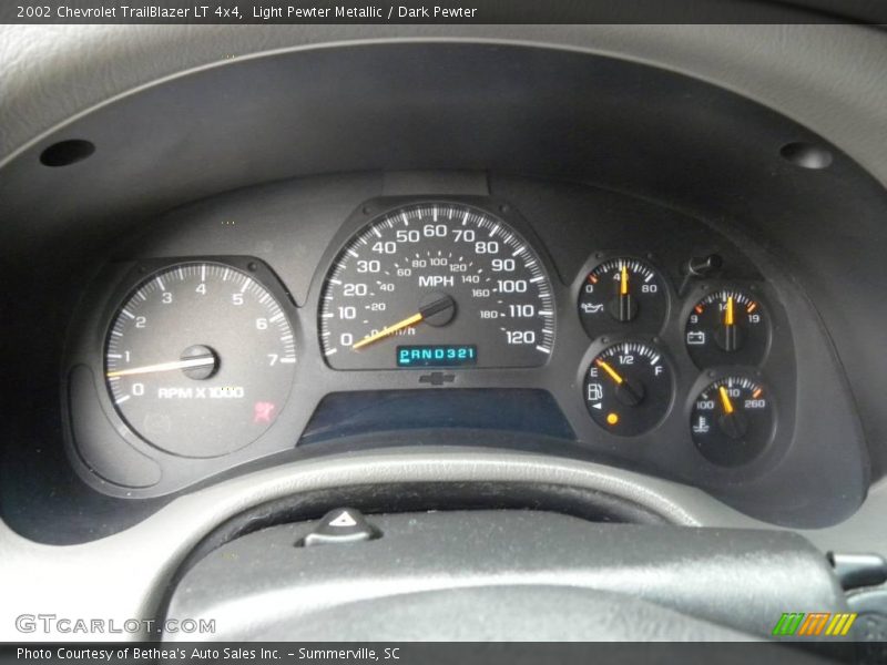Light Pewter Metallic / Dark Pewter 2002 Chevrolet TrailBlazer LT 4x4