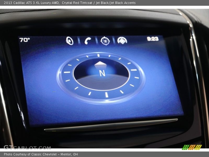 Crystal Red Tintcoat / Jet Black/Jet Black Accents 2013 Cadillac ATS 3.6L Luxury AWD