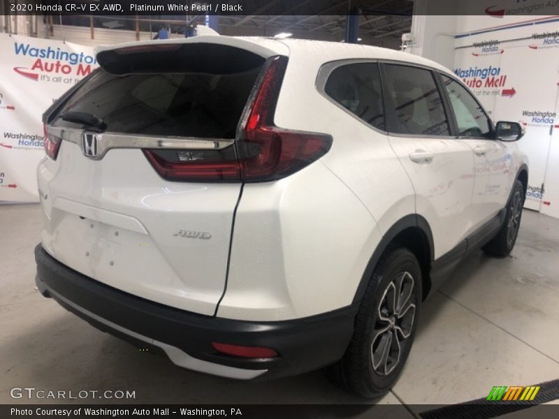 Platinum White Pearl / Black 2020 Honda CR-V EX AWD