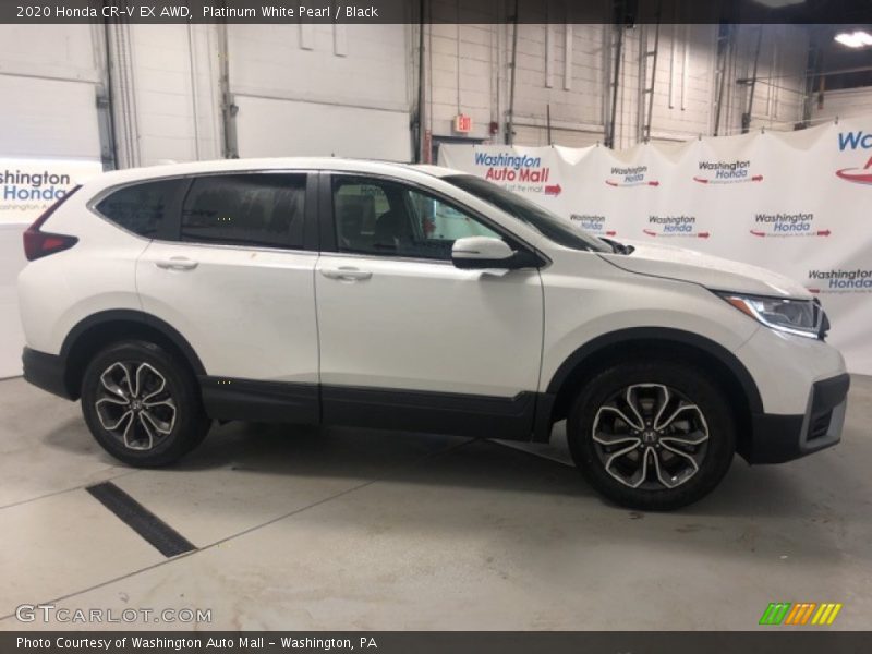 Platinum White Pearl / Black 2020 Honda CR-V EX AWD