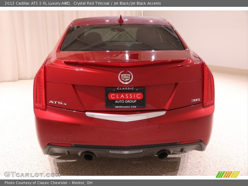 Crystal Red Tintcoat / Jet Black/Jet Black Accents 2013 Cadillac ATS 3.6L Luxury AWD