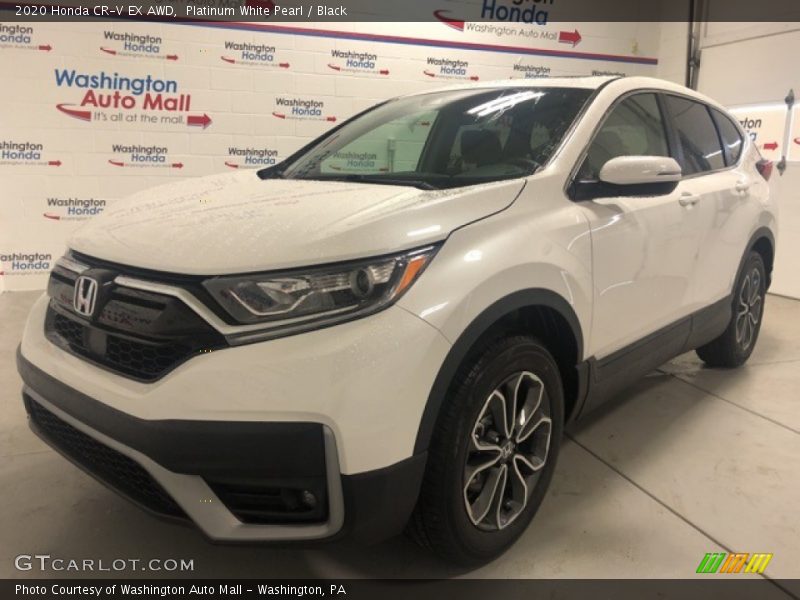 Platinum White Pearl / Black 2020 Honda CR-V EX AWD