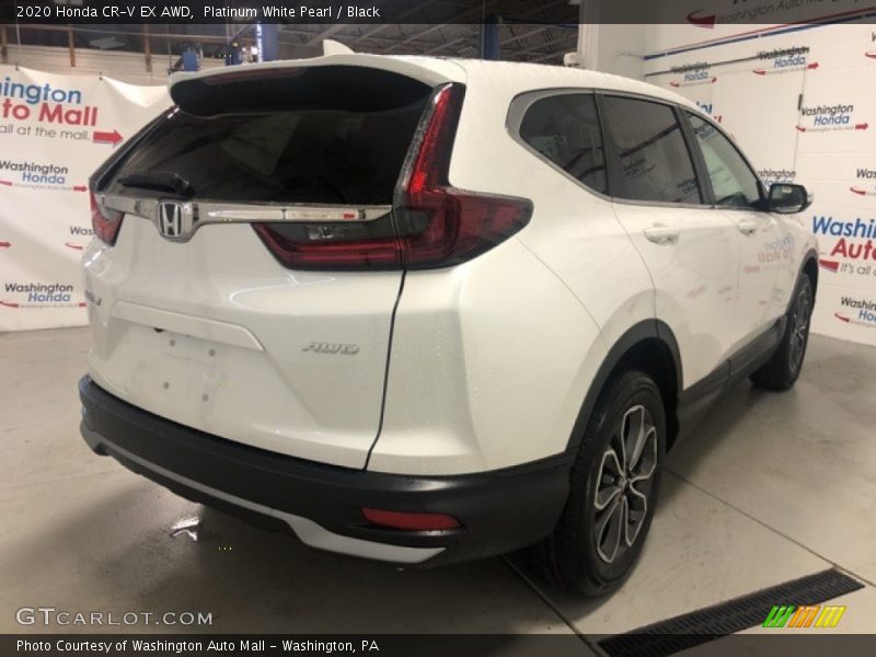 Platinum White Pearl / Black 2020 Honda CR-V EX AWD