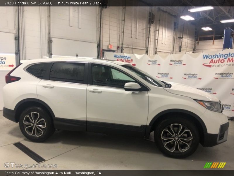 Platinum White Pearl / Black 2020 Honda CR-V EX AWD