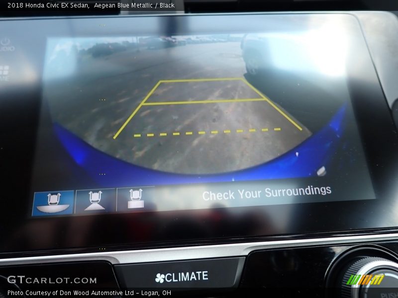 Aegean Blue Metallic / Black 2018 Honda Civic EX Sedan