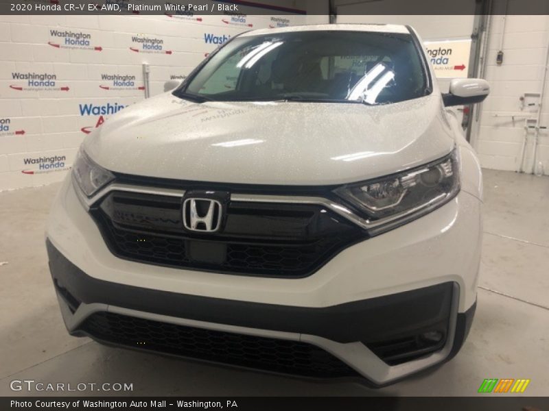 Platinum White Pearl / Black 2020 Honda CR-V EX AWD