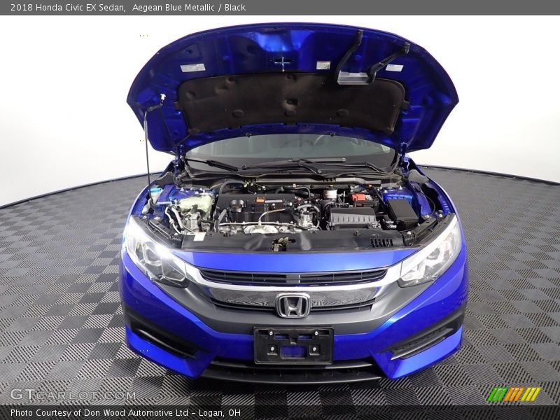 Aegean Blue Metallic / Black 2018 Honda Civic EX Sedan