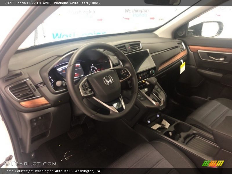 Platinum White Pearl / Black 2020 Honda CR-V EX AWD