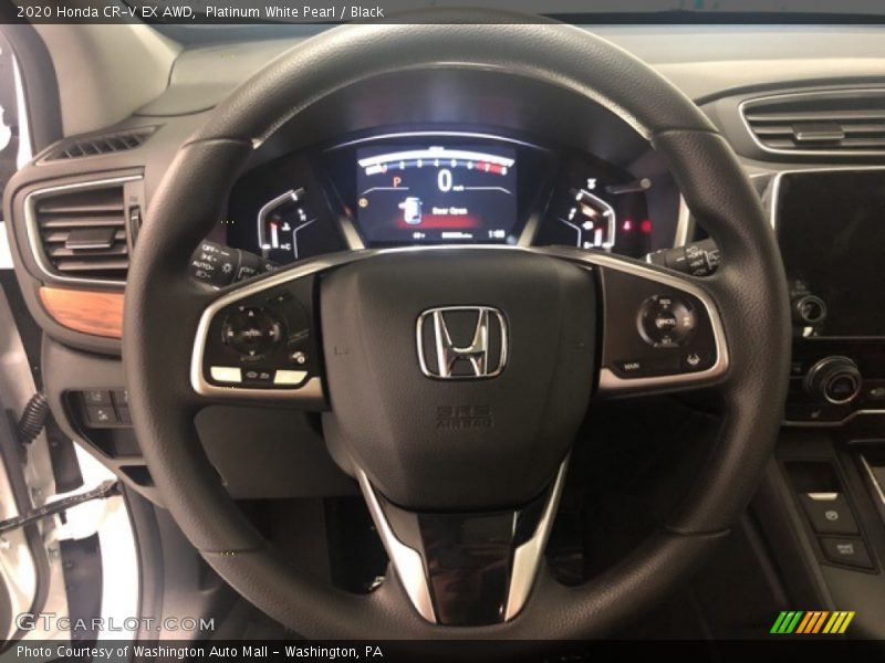 Platinum White Pearl / Black 2020 Honda CR-V EX AWD