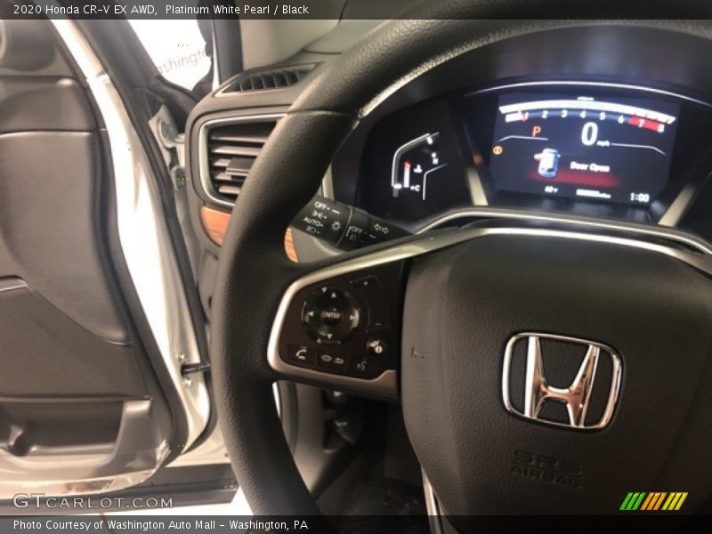 Platinum White Pearl / Black 2020 Honda CR-V EX AWD