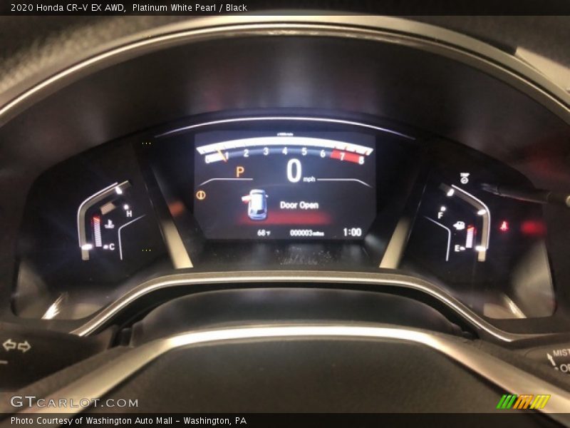 Platinum White Pearl / Black 2020 Honda CR-V EX AWD