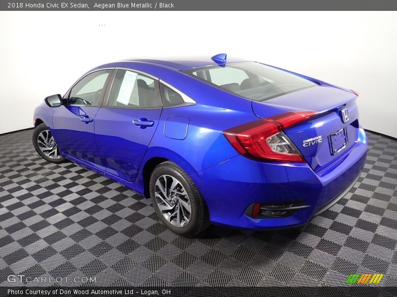 Aegean Blue Metallic / Black 2018 Honda Civic EX Sedan