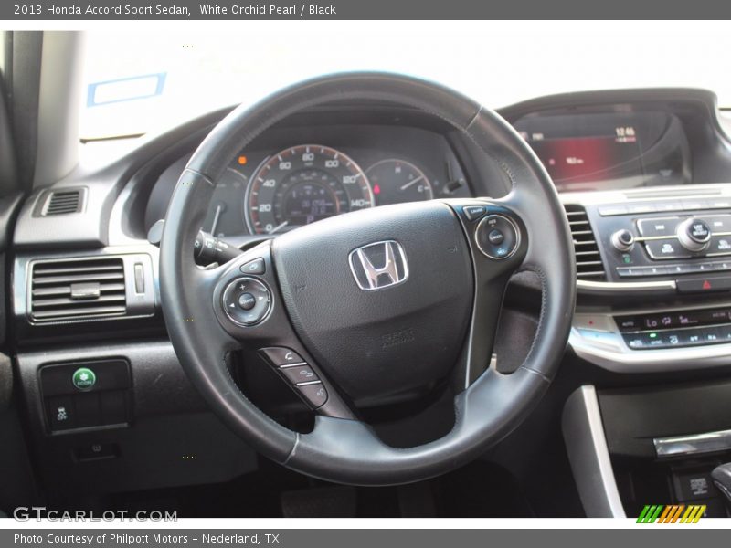 White Orchid Pearl / Black 2013 Honda Accord Sport Sedan