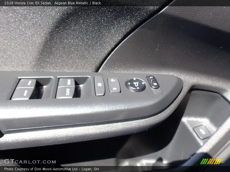 Aegean Blue Metallic / Black 2018 Honda Civic EX Sedan