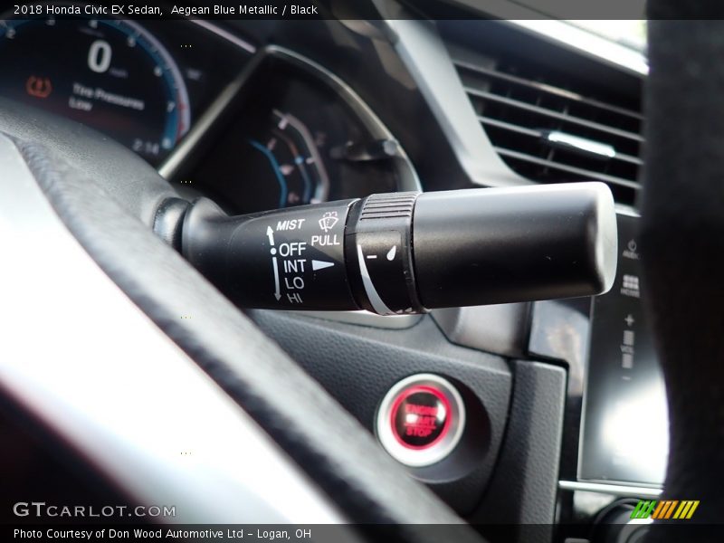 Aegean Blue Metallic / Black 2018 Honda Civic EX Sedan