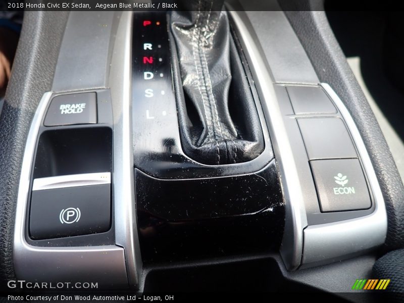 Aegean Blue Metallic / Black 2018 Honda Civic EX Sedan