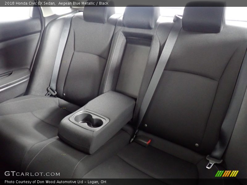 Aegean Blue Metallic / Black 2018 Honda Civic EX Sedan