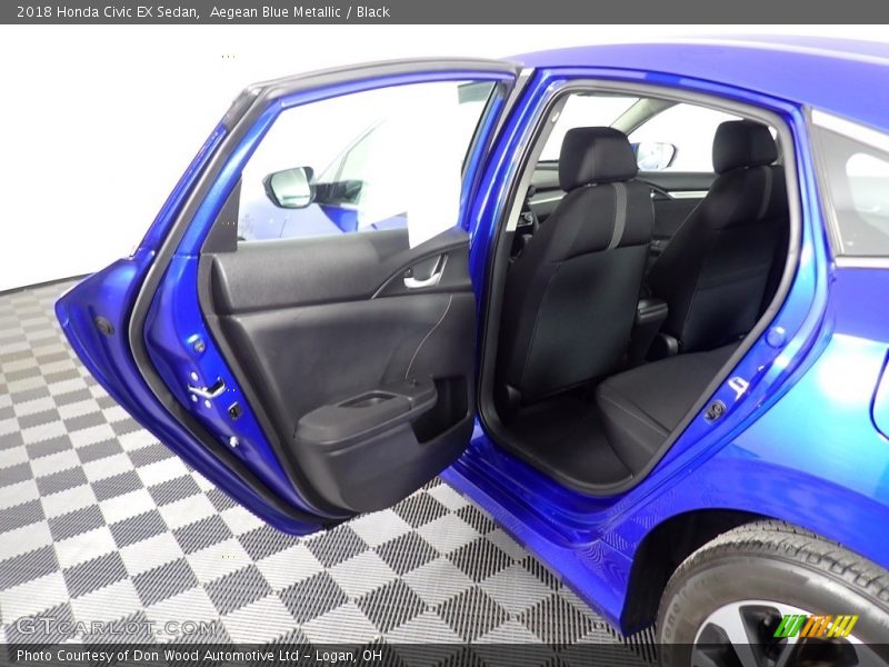 Aegean Blue Metallic / Black 2018 Honda Civic EX Sedan