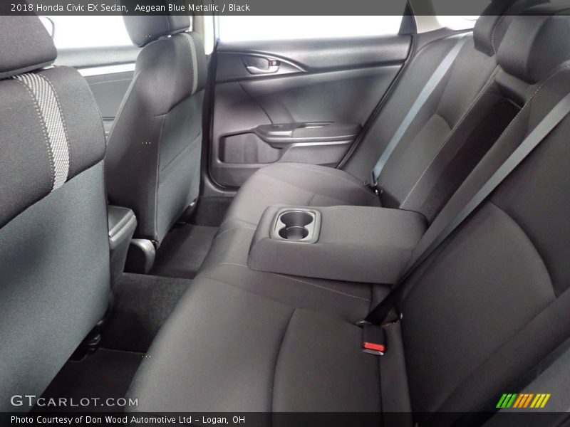 Aegean Blue Metallic / Black 2018 Honda Civic EX Sedan