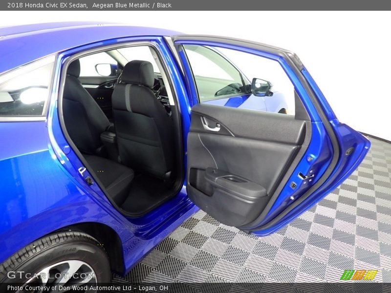 Aegean Blue Metallic / Black 2018 Honda Civic EX Sedan