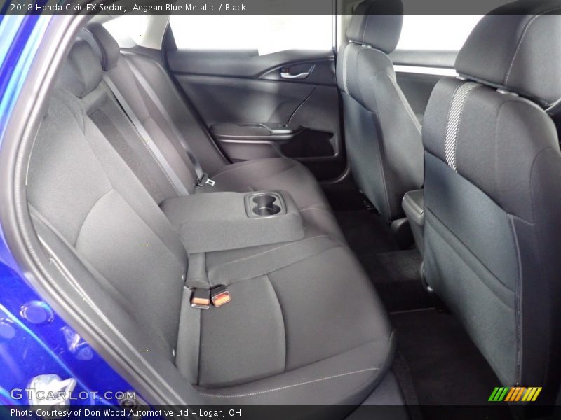 Aegean Blue Metallic / Black 2018 Honda Civic EX Sedan