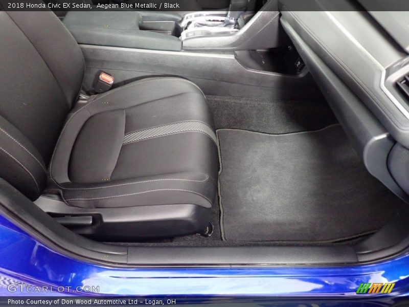 Aegean Blue Metallic / Black 2018 Honda Civic EX Sedan