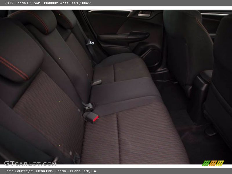 Platinum White Pearl / Black 2019 Honda Fit Sport