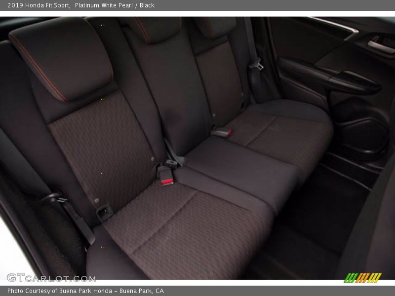 Platinum White Pearl / Black 2019 Honda Fit Sport