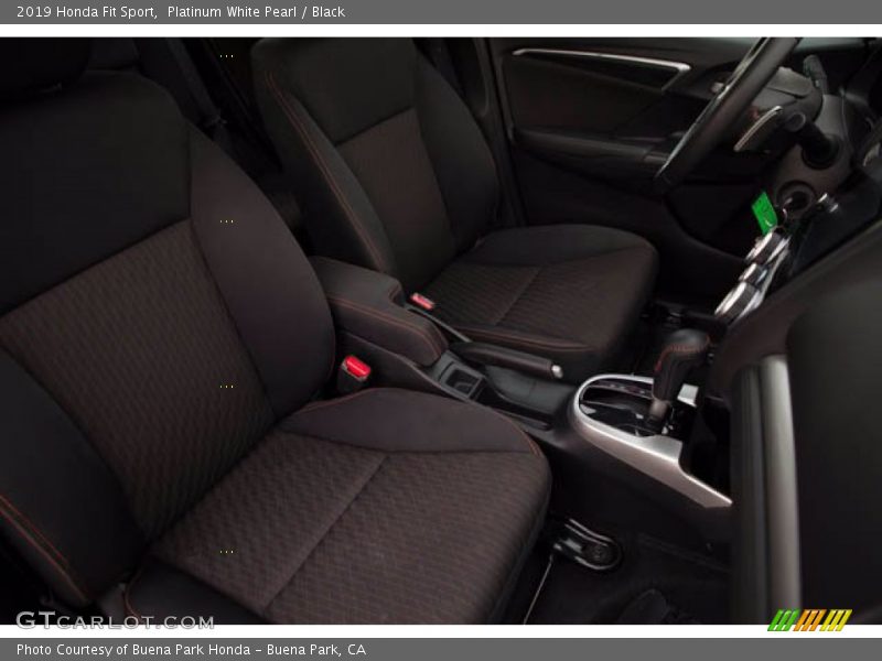 Platinum White Pearl / Black 2019 Honda Fit Sport
