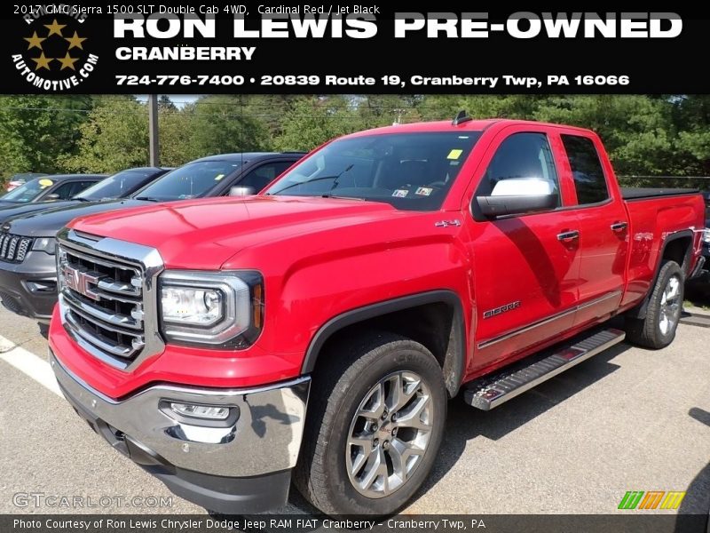 Cardinal Red / Jet Black 2017 GMC Sierra 1500 SLT Double Cab 4WD