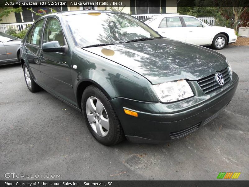 Alaska Green Metallic / Beige 2003 Volkswagen Jetta GLS Sedan
