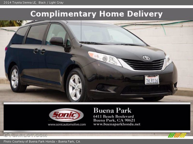 Black / Light Gray 2014 Toyota Sienna LE