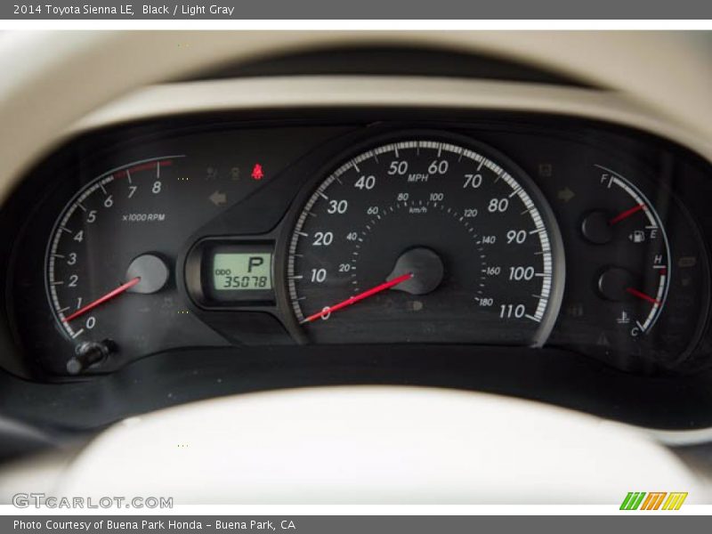 Black / Light Gray 2014 Toyota Sienna LE