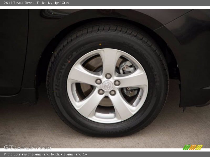 Black / Light Gray 2014 Toyota Sienna LE