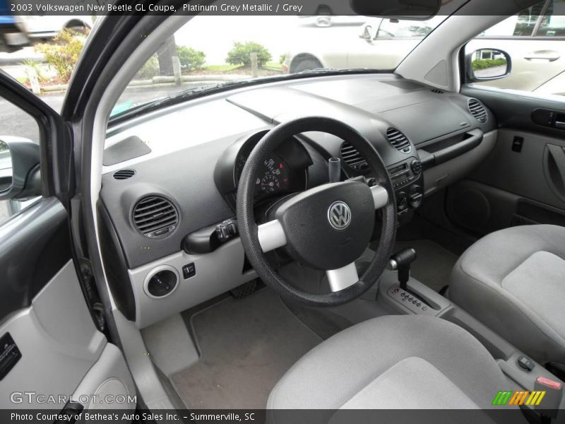 Platinum Grey Metallic / Grey 2003 Volkswagen New Beetle GL Coupe
