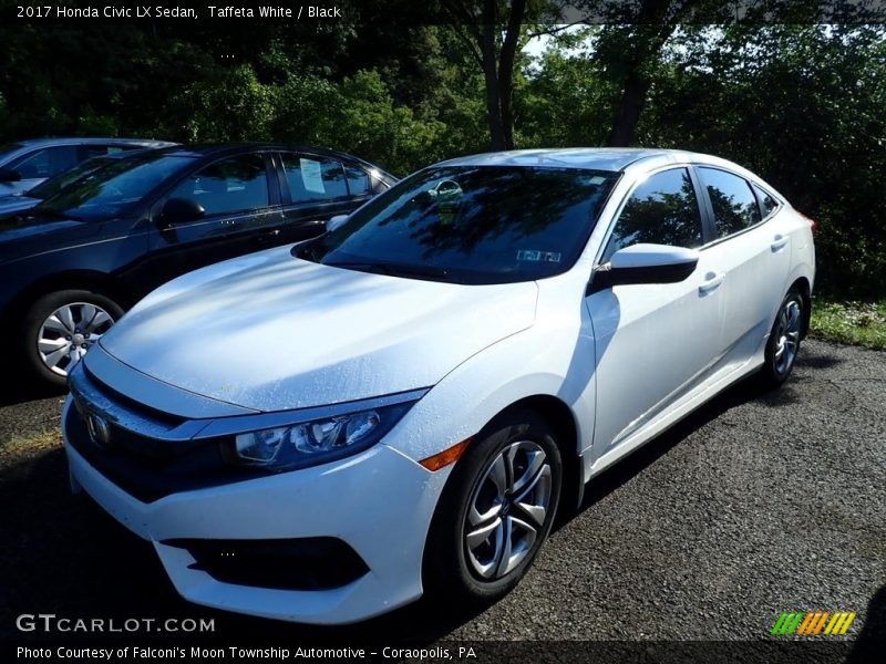 Taffeta White / Black 2017 Honda Civic LX Sedan