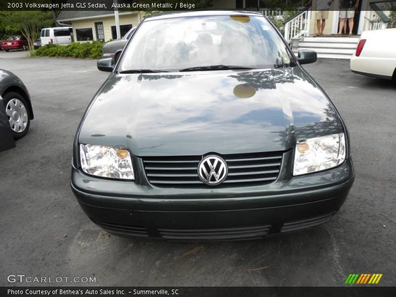 Alaska Green Metallic / Beige 2003 Volkswagen Jetta GLS Sedan