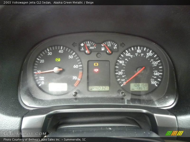 Alaska Green Metallic / Beige 2003 Volkswagen Jetta GLS Sedan