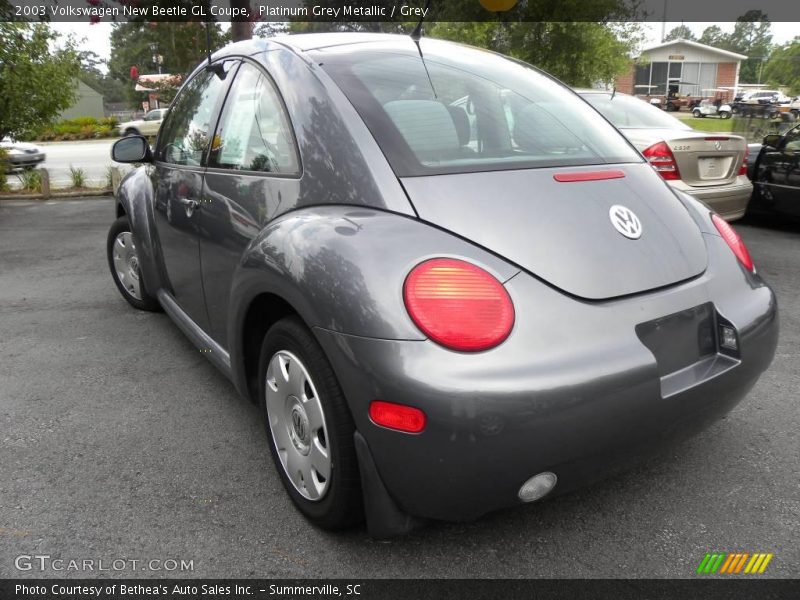 Platinum Grey Metallic / Grey 2003 Volkswagen New Beetle GL Coupe
