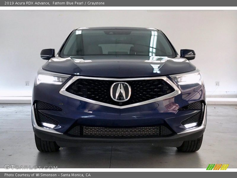 Fathom Blue Pearl / Graystone 2019 Acura RDX Advance