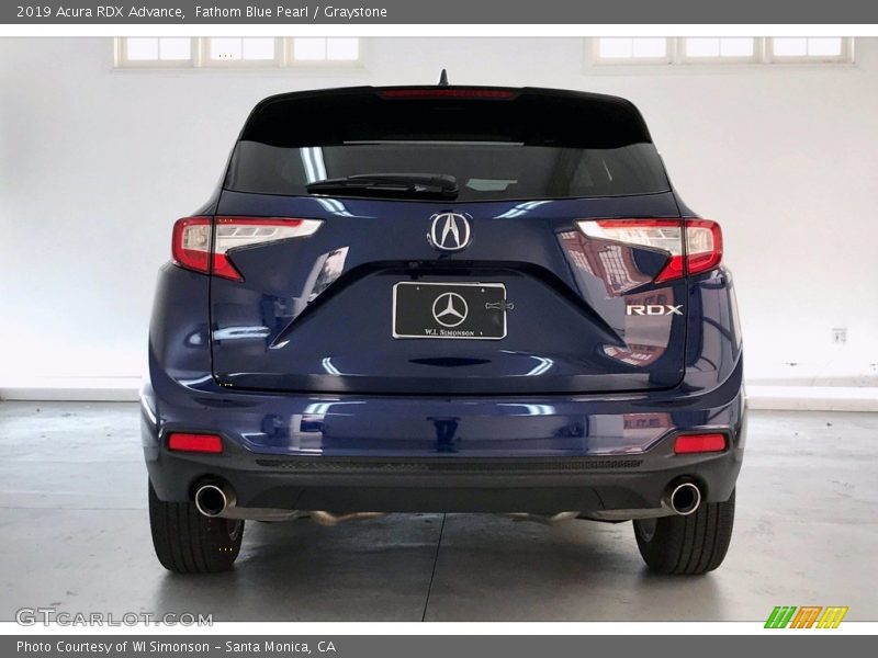Fathom Blue Pearl / Graystone 2019 Acura RDX Advance