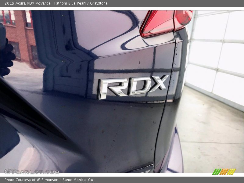 Fathom Blue Pearl / Graystone 2019 Acura RDX Advance