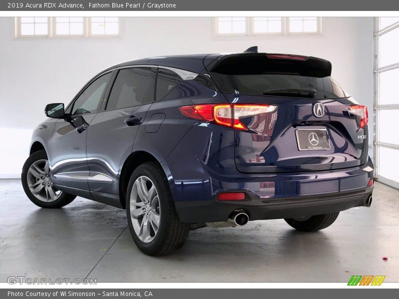 Fathom Blue Pearl / Graystone 2019 Acura RDX Advance